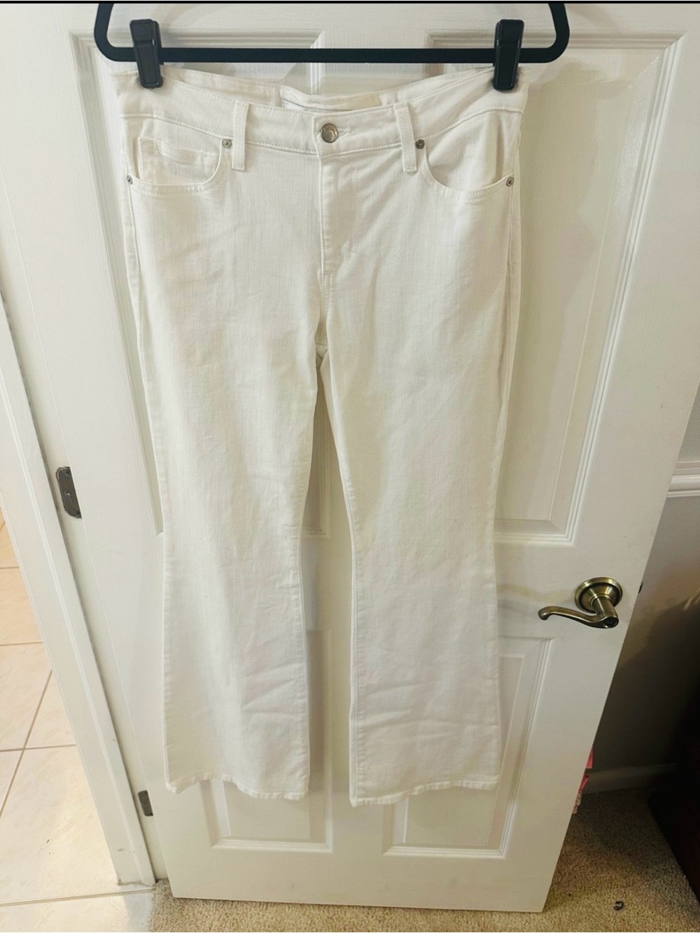 Joe’s Jeans White Bootcut Stretch Denim Pants Women’s Size 30 Mid Rise Classic